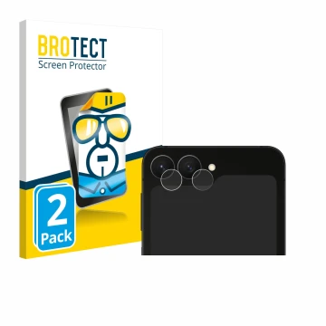 Parte frontal de un envase de producto con el logotipo de la marca BROTECT. Al lado se muestra el dispositivo Samsung Galaxy Z