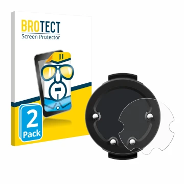 Parte frontal de un envase de producto con el logotipo de la marca BROTECT. Al lado se muestra el dispositivo Suunto Zoop con 