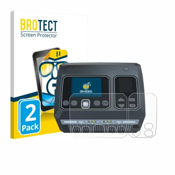 Parte frontal de un envase de producto con el logotipo de la marca BROTECT. Al lado se muestra el dispositivo SkyRc D750 Mix c