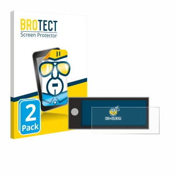 Parte frontal de un envase de producto con el logotipo de la marca BROTECT. Al lado se muestra el dispositivo Peugeot Expert 2