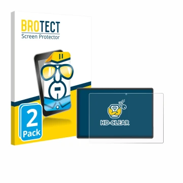 Parte frontal de un envase de producto con el logotipo de la marca BROTECT. Al lado se muestra el dispositivo Xgody P60 Pro co