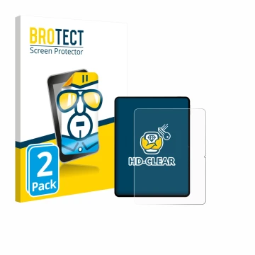 Parte frontal de un envase de producto con el logotipo de la marca BROTECT. Al lado se muestra el dispositivo Teclast Artpad P