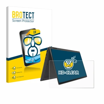 Parte frontal de un envase de producto con el logotipo de la marca BROTECT. Al lado se muestra el dispositivo Lenovo IdeaPad F