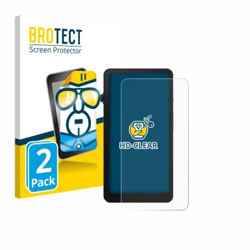 Parte frontal de un envase de producto con el logotipo de la marca BROTECT. Al lado se muestra el dispositivo DuRoBo Krono con