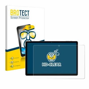 Parte frontal de un envase de producto con el logotipo de la marca BROTECT. Al lado se muestra el dispositivo RUSHAR A140 14