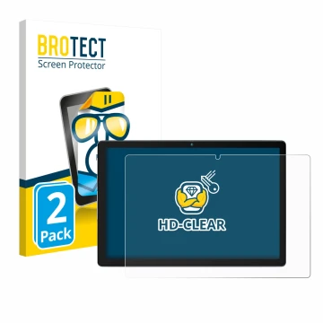 Parte frontal de un envase de producto con el logotipo de la marca BROTECT. Al lado se muestra el dispositivo Yicty MB1001 10.