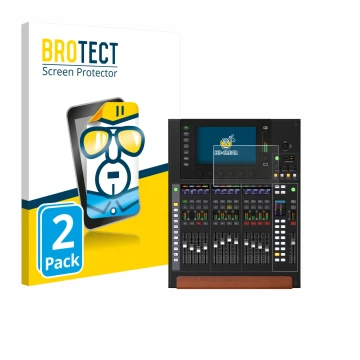 Parte frontal de un envase de producto con el logotipo de la marca BROTECT. Al lado se muestra el dispositivo Behringer Wing C