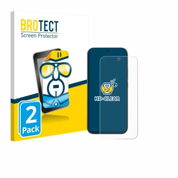 Parte frontal de un envase de producto con el logotipo de la marca BROTECT. Al lado se muestra el dispositivo Xiaomi 17 Pro Ma