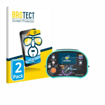 Parte frontal de un envase de producto con el logotipo de la marca BROTECT. Al lado se muestra el dispositivo Kewtech KT63DL c