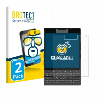 Parte frontal de un envase de producto con el logotipo de la marca BROTECT. Al lado se muestra el dispositivo Unihertz Titan 2