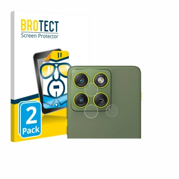 Parte frontal de un envase de producto con el logotipo de la marca BROTECT. Al lado se muestra el dispositivo Motorola Edge 70