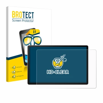 Parte frontal de un envase de producto con el logotipo de la marca BROTECT. Al lado se muestra el dispositivo Wacom MovinkPad 