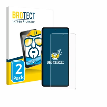 Parte frontal de un envase de producto con el logotipo de la marca BROTECT. Al lado se muestra el dispositivo Gigaset GS6 con 