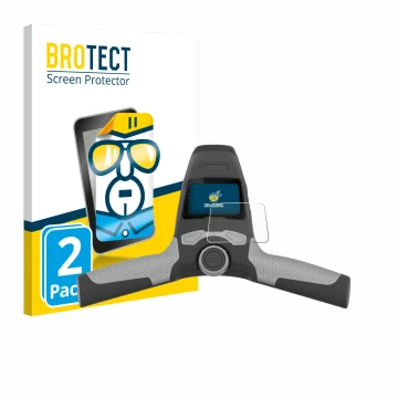 Parte frontal de un envase de producto con el logotipo de la marca BROTECT. Al lado se muestra el dispositivo PowaKaddy FW5s c