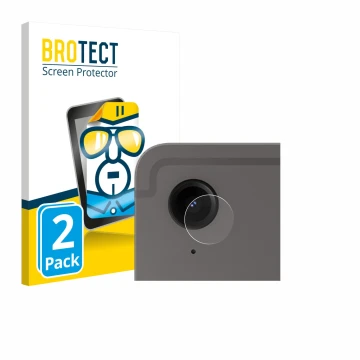 Parte frontal de un envase de producto con el logotipo de la marca BROTECT. Al lado se muestra el dispositivo Samsung Galaxy T