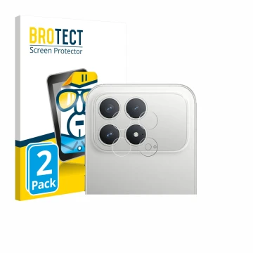 Parte frontal de un envase de producto con el logotipo de la marca BROTECT. Al lado se muestra el dispositivo Xiaomi Poco F8 P