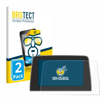 Parte frontal de un envase de producto con el logotipo de la marca BROTECT. Al lado se muestra el dispositivo Ford Puma 2019 -