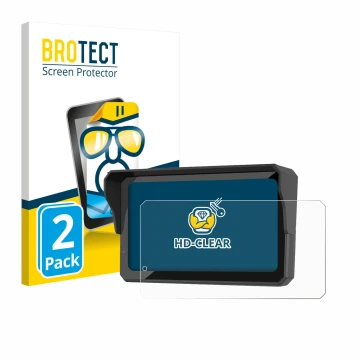 Parte frontal de un envase de producto con el logotipo de la marca BROTECT. Al lado se muestra el dispositivo Carpuride W602BS