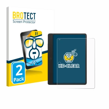 Parte frontal de un envase de producto con el logotipo de la marca BROTECT. Al lado se muestra el dispositivo TCL Note A1 con 