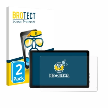 Parte frontal de un envase de producto con el logotipo de la marca BROTECT. Al lado se muestra el dispositivo Laptok KB1001 10