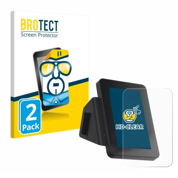 Parte frontal de un envase de producto con el logotipo de la marca BROTECT. Al lado se muestra el dispositivo Anycubic Kobra 3