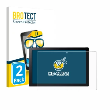 Parte frontal de un envase de producto con el logotipo de la marca BROTECT. Al lado se muestra el dispositivo Acer Chromebook 