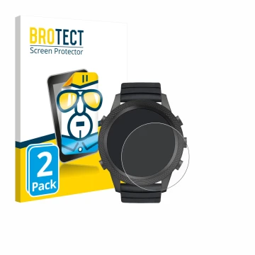 Parte frontal de un envase de producto con el logotipo de la marca BROTECT. Al lado se muestra el dispositivo North Edge Apach
