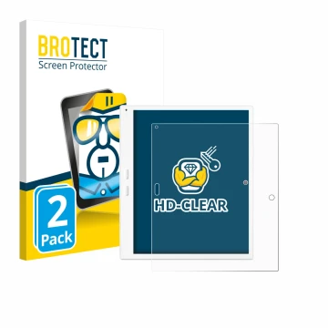 Parte frontal de un envase de producto con el logotipo de la marca BROTECT. Al lado se muestra el dispositivo Bigme B10 10.3