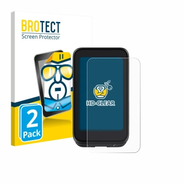 Parte frontal de un envase de producto con el logotipo de la marca BROTECT. Al lado se muestra el dispositivo igpsport BiNavi 