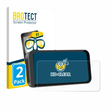 Parte frontal de un envase de producto con el logotipo de la marca BROTECT. Al lado se muestra el dispositivo Carpuride W603B 