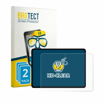 Parte frontal de un envase de producto con el logotipo de la marca BROTECT. Al lado se muestra el dispositivo OnePlus Pad 4 co