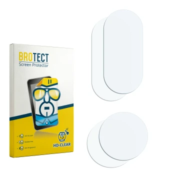 Parte frontal de un envase de producto con el logotipo de la marca BROTECT. Al lado está el protector de pantalla correspondie