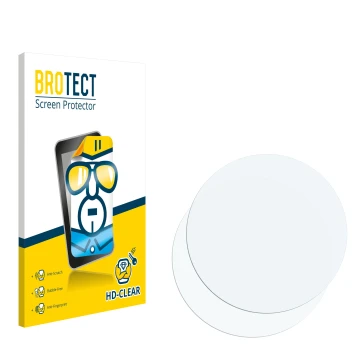 Parte frontal de un envase de producto con el logotipo de la marca BROTECT. Al lado está el protector de pantalla correspondie