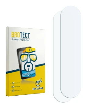 Parte frontal de un envase de producto con el logotipo de la marca BROTECT. Al lado está el protector de pantalla correspondie