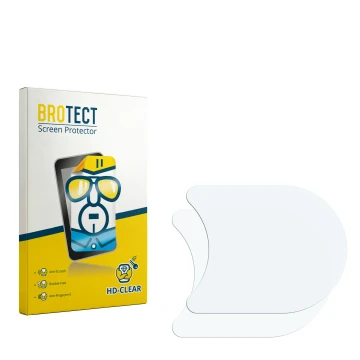 Parte frontal de un envase de producto con el logotipo de la marca BROTECT. Al lado está el protector de pantalla correspondie