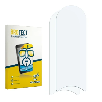 Parte frontal de un envase de producto con el logotipo de la marca BROTECT. Al lado está el protector de pantalla correspondie