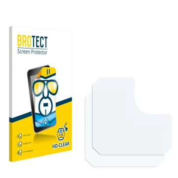 Parte frontal de un envase de producto con el logotipo de la marca BROTECT. Al lado está el protector de pantalla correspondie