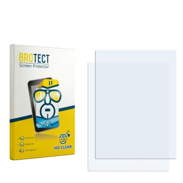 Parte frontal de un envase de producto con el logotipo de la marca BROTECT. Al lado está el protector de pantalla correspondie