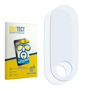 Parte frontal de un envase de producto con el logotipo de la marca BROTECT. Al lado está el protector de pantalla correspondie