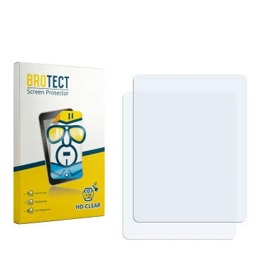 Parte frontal de un envase de producto con el logotipo de la marca BROTECT. Al lado está el protector de pantalla correspondie