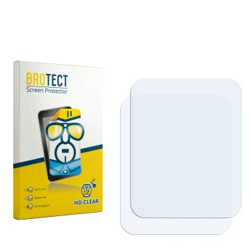 Parte frontal de un envase de producto con el logotipo de la marca BROTECT. Al lado está el protector de pantalla correspondie