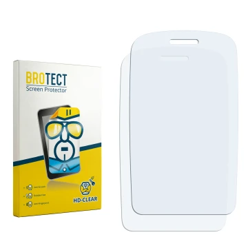 Parte frontal de un envase de producto con el logotipo de la marca BROTECT. Al lado está el protector de pantalla correspondie