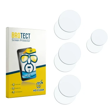 Parte frontal de un envase de producto con el logotipo de la marca BROTECT. Al lado está el protector de pantalla correspondie