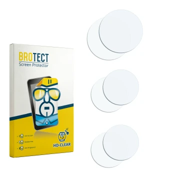 Parte frontal de un envase de producto con el logotipo de la marca BROTECT. Al lado está el protector de pantalla correspondie