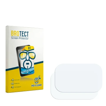 Parte frontal de un envase de producto con el logotipo de la marca BROTECT. Al lado está el protector de pantalla correspondie