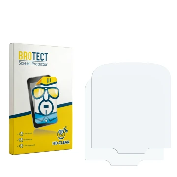 Parte frontal de un envase de producto con el logotipo de la marca BROTECT. Al lado está el protector de pantalla correspondie