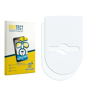 Parte frontal de un envase de producto con el logotipo de la marca BROTECT. Al lado está el protector de pantalla correspondie