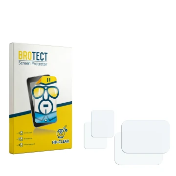Parte frontal de un envase de producto con el logotipo de la marca BROTECT. Al lado está el protector de pantalla correspondie