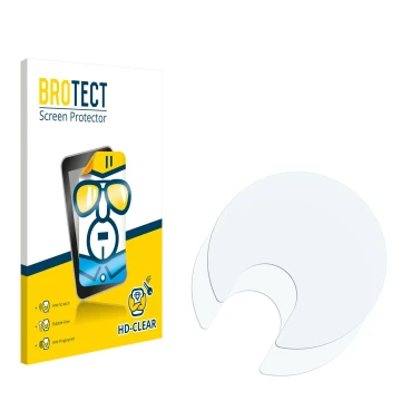 Parte frontal de un envase de producto con el logotipo de la marca BROTECT. Al lado está el protector de pantalla correspondie