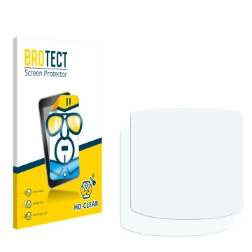 Parte frontal de un envase de producto con el logotipo de la marca BROTECT. Al lado está el protector de pantalla correspondie
